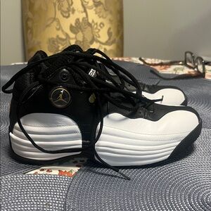 Jordan Black and White Basketball Sneakers